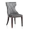 Manhattan Comfort Reine Velvet Dining Chair (Set of Two) in Grey and Walnut DC007-GY - alternate 5